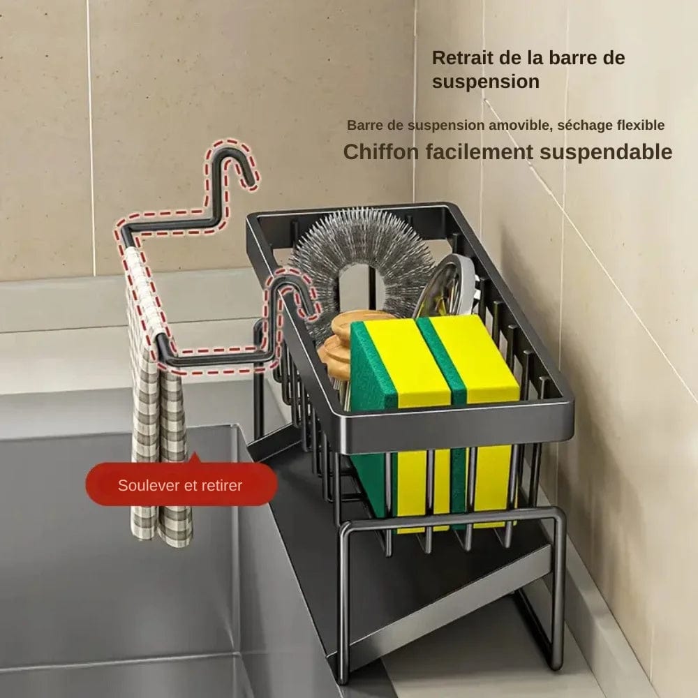 Organisateur d'Évier en Acier Inoxydable