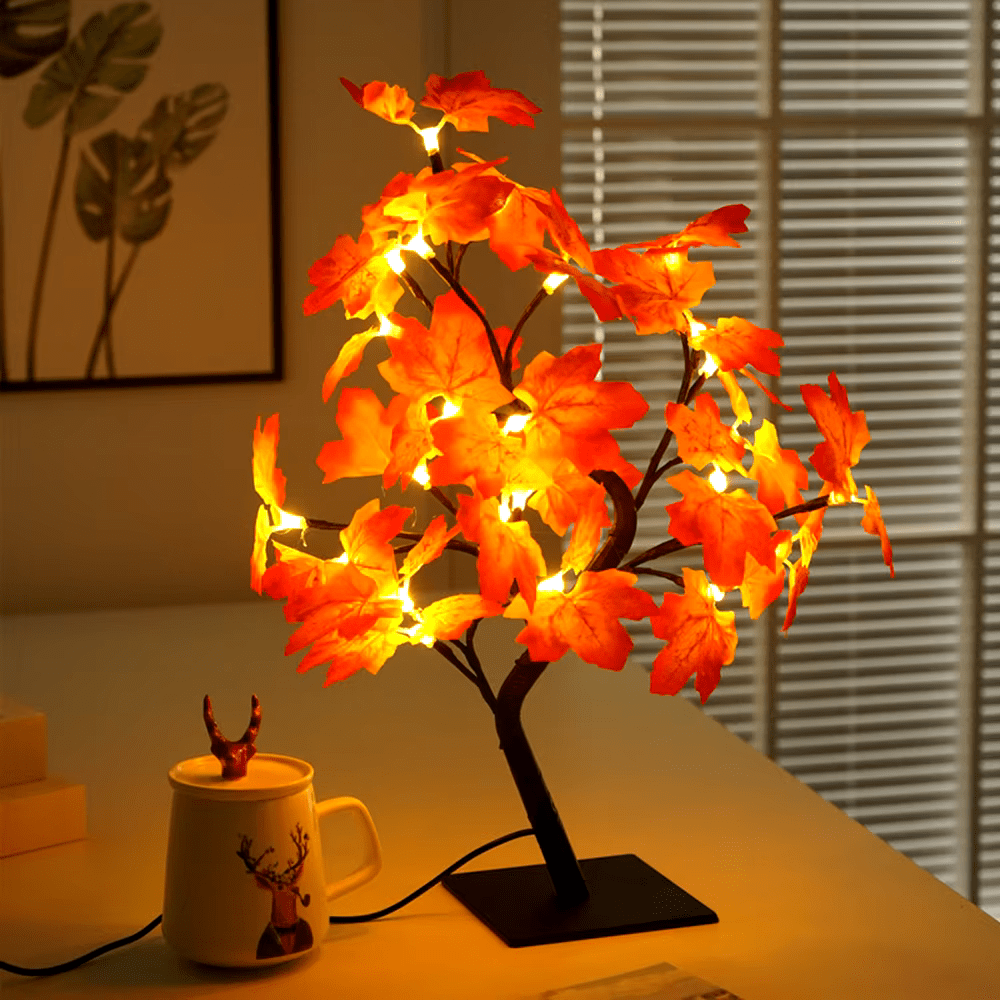 Lampe LED en Forme de Feuille d'Érable