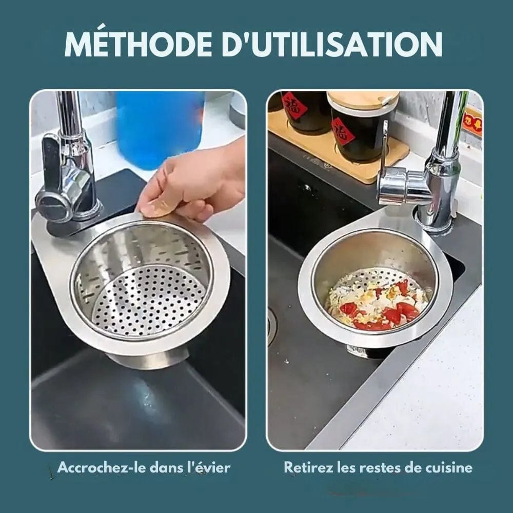 Panier d'évier en acier inoxydable