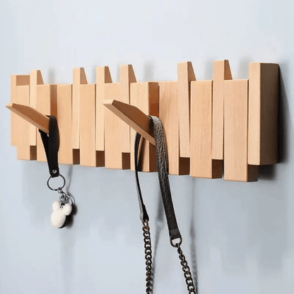 Porte-manteau mural en bois