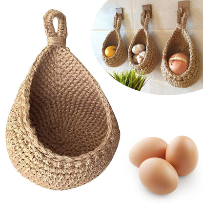 Panier Suspendu Élégant Fait Main pour Légumes et Fruits