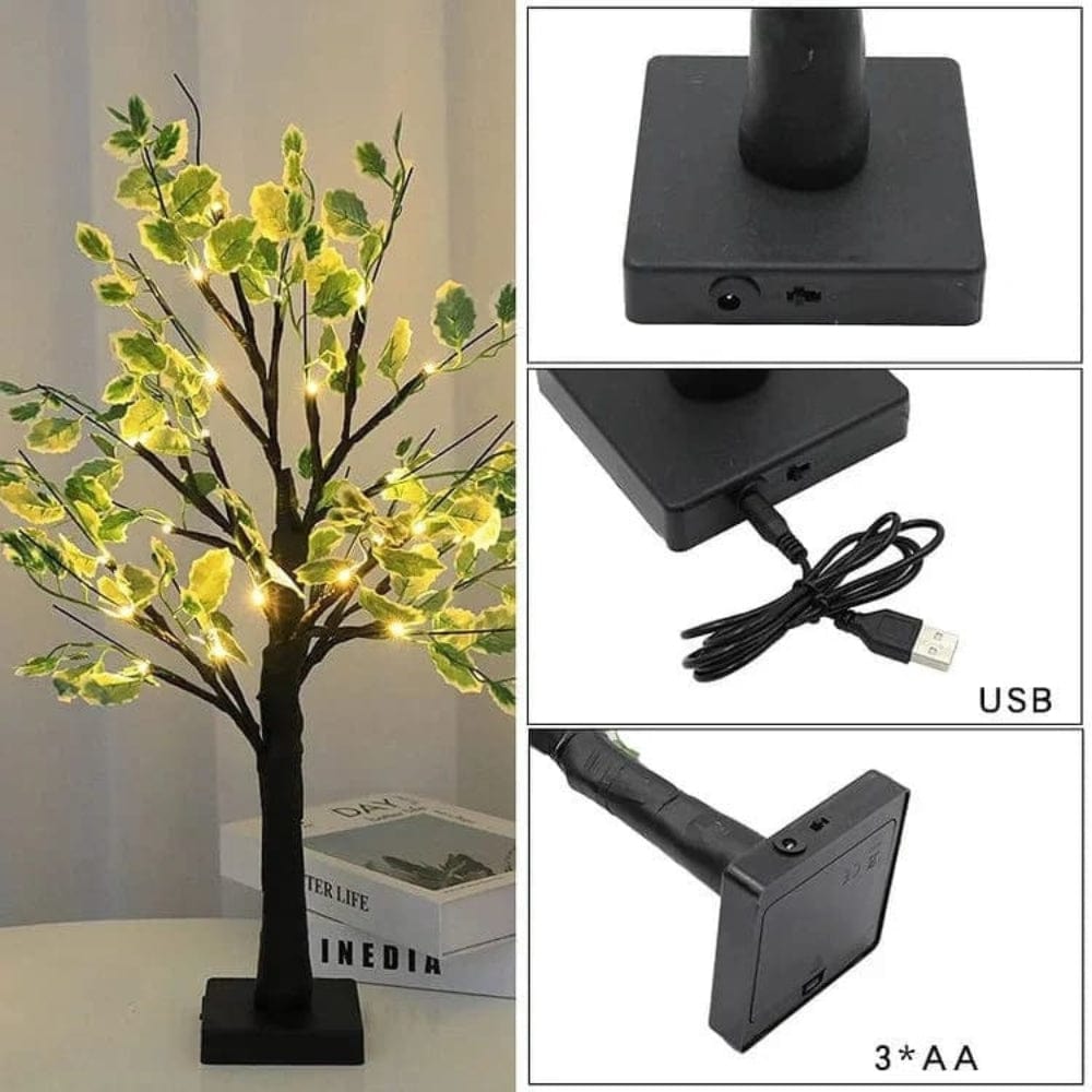 Lampe LED en Forme de Bouleau