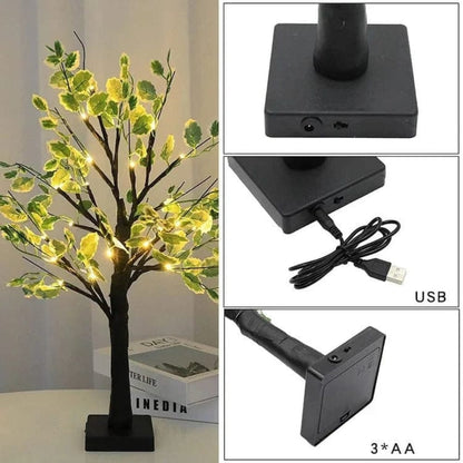 Lampe LED en Forme de Bouleau