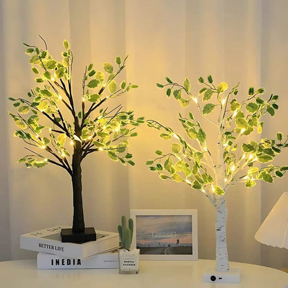 Lampe LED en Forme de Bouleau