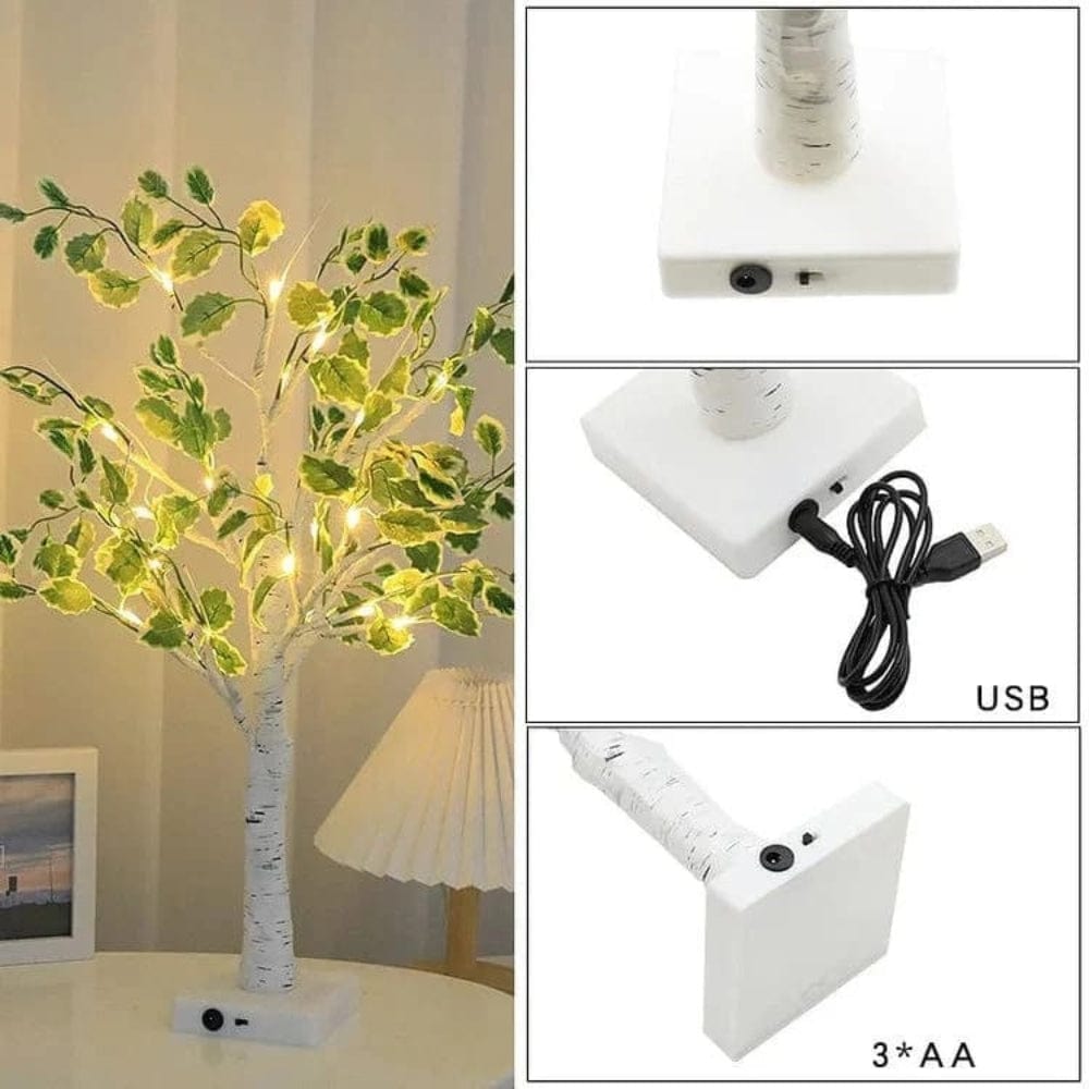 Lampe LED en Forme de Bouleau